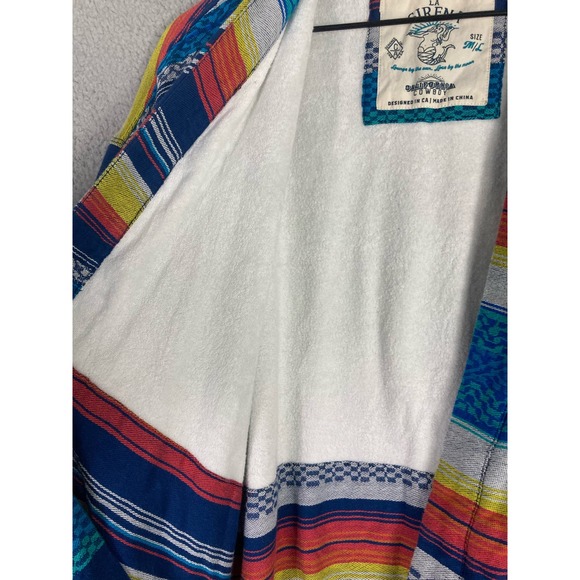La Sirena California Cowboy Aztec Robe Adult M/L Southwest Style Bathrobe Cozy - Picture 11 of 12